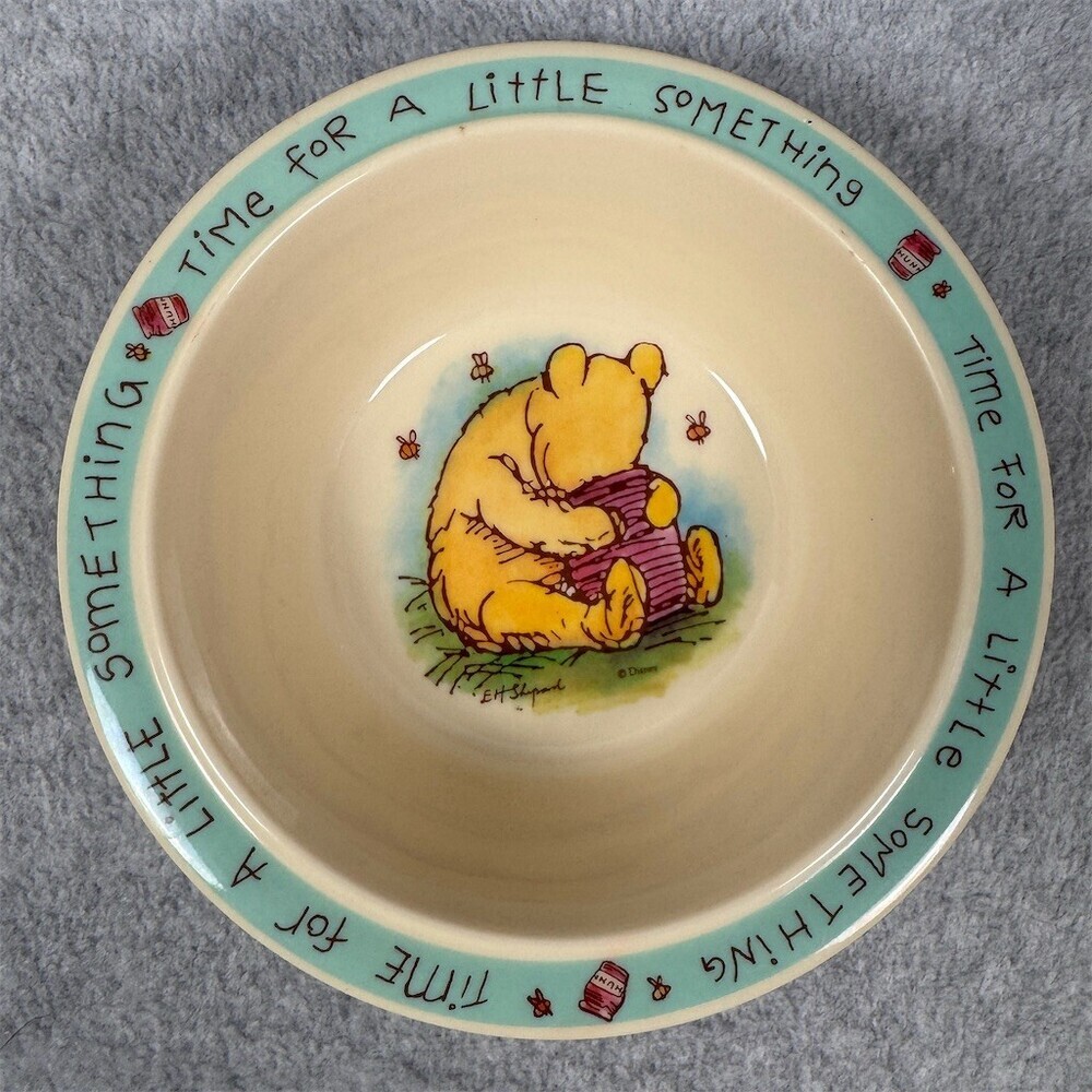 Vintage Disney Winnie the Pooh Bowl "Time for a Little Something" Vintage